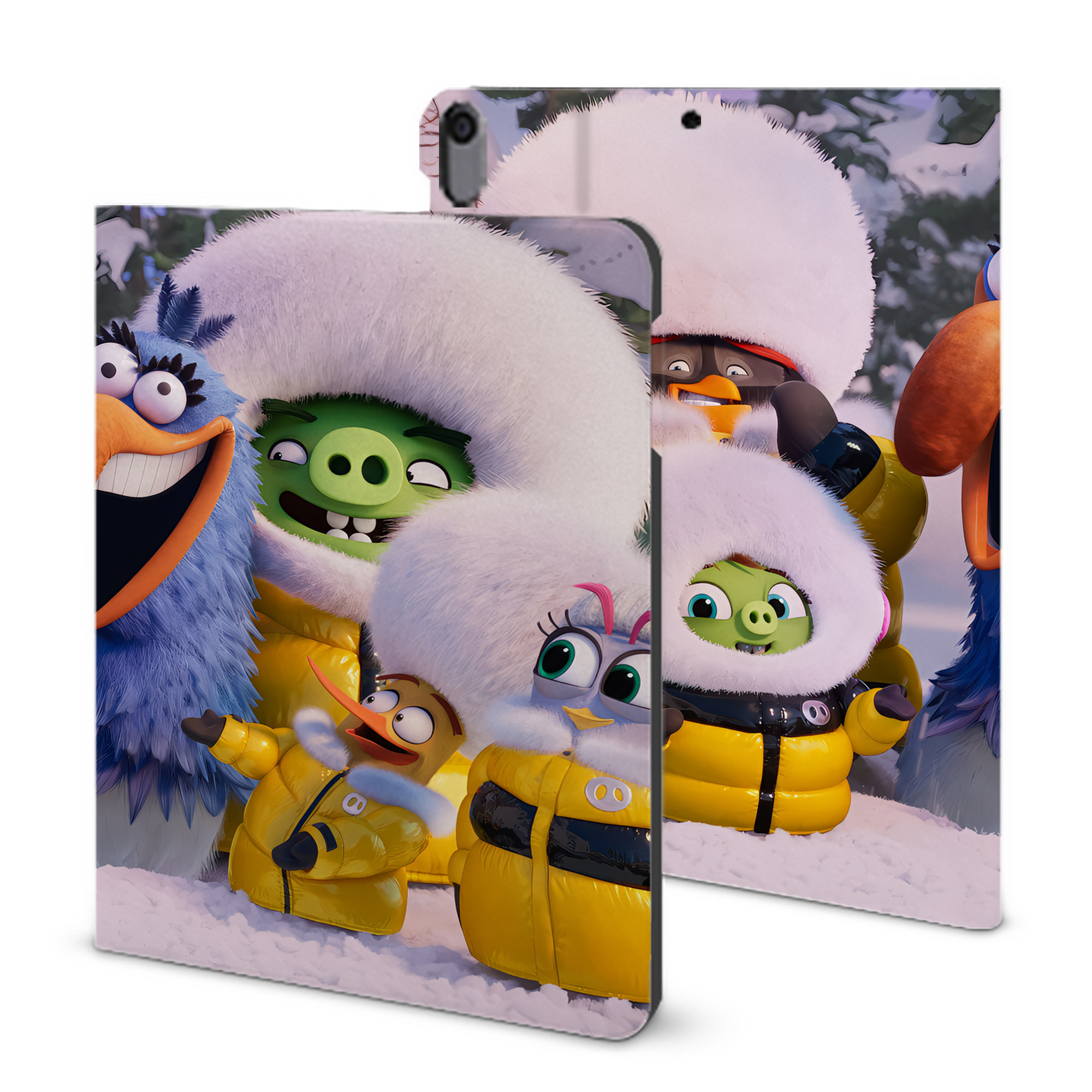 （画像用） Angry Birds アングリーバード IPad ケース ブック型 PUレザー TPU 耐衝撃 軽量 薄型 ペン収納なし 全面保護 IPad 各モデル対応